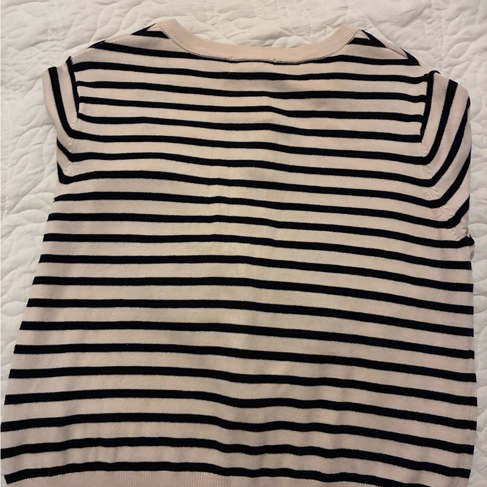 H&M Black and Cream Striped Sweater